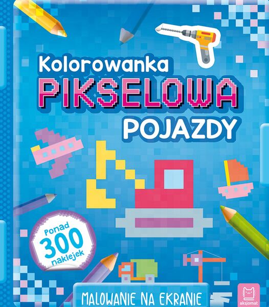 Kolorowanka Pikselowa Z Naklejkami Pojazdy