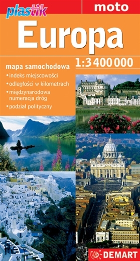 Europa. Mapa Samochodowa 1:3 400 000