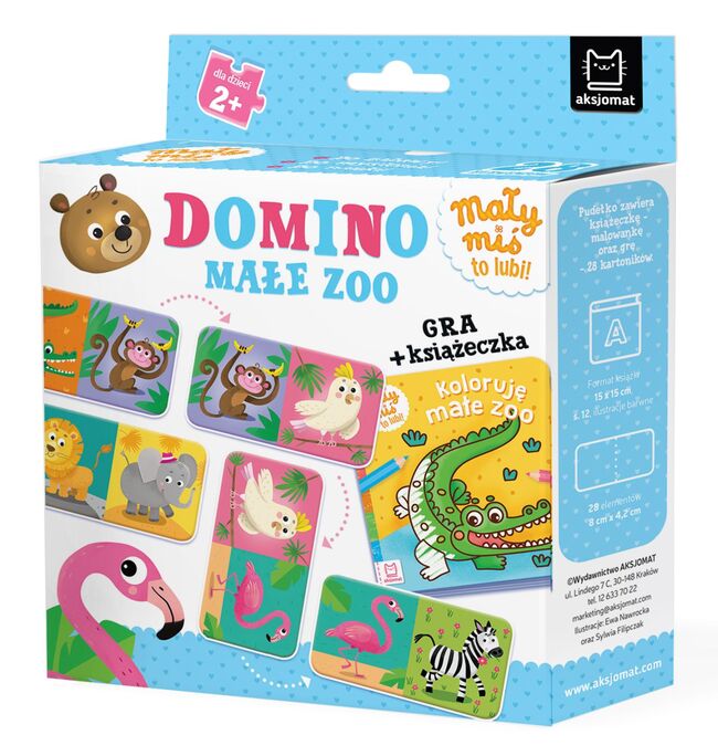 Domino. Małe Zoo. Mały Miś To Lubi! Gra + Książeczka