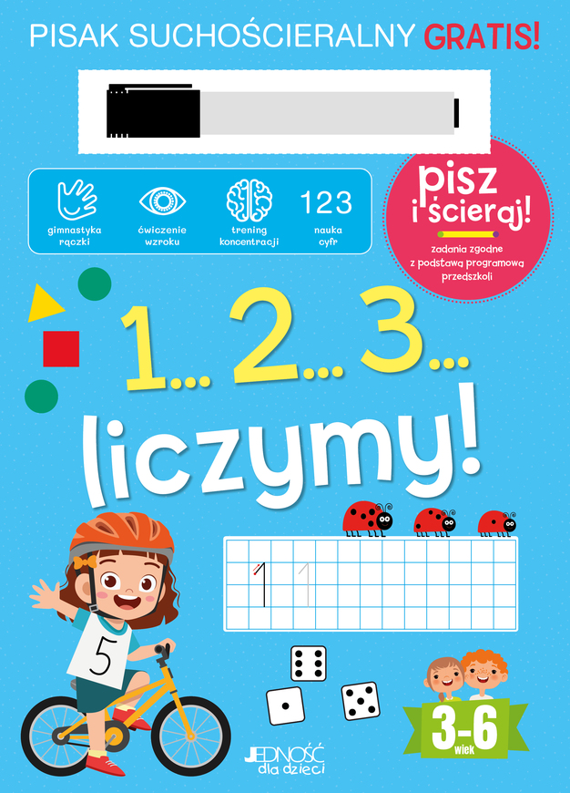 1...2...3... Liczymy!. Książka Z Pisakiem Suchościeralnym